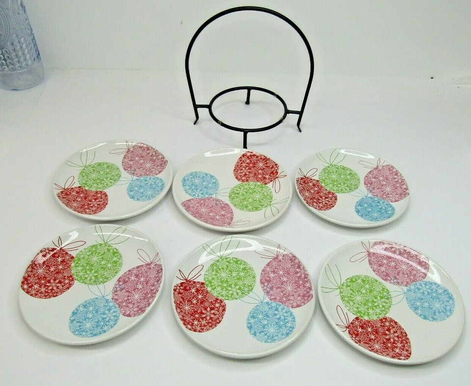 Room Creative Christmas Plates from Signature Bright Ornaments Set 6