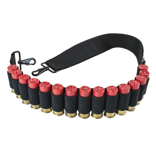 NEW Tactical Survival Hunting 15 SHOTGUN SHELL Bandoleer Ammo SLING - SWAT BLACK - Picture 2 of 10