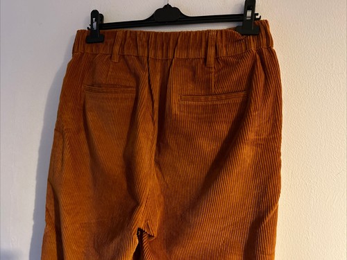 TOAST Gabi Pull On Elasticated Trousers Orange Rust Cords - Size 12 - Picture 6 of 6