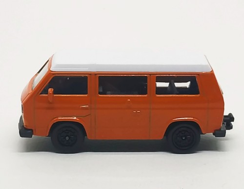 Majorette Volkswagen T3 Orange / White Roof 1:62 (3") no Package - Picture 5 of 8
