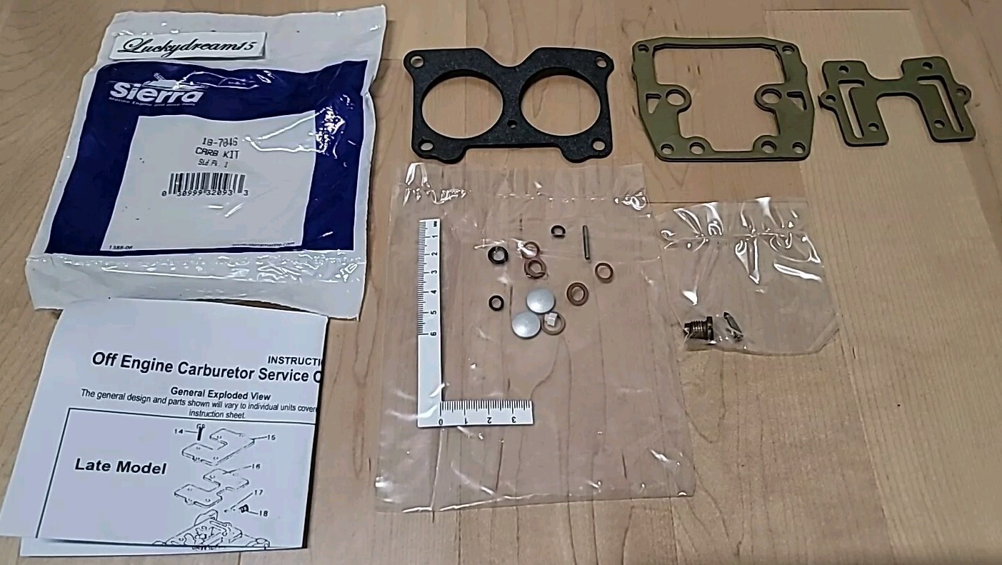 NEW SIERRA 18-7046 CARBURETOR KIT REPLACES JOHNSON EVINRUDE 390055 392550 398526