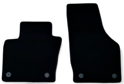 Front Car Floor Mats Velour For Audi Q3 Waterproof Black Carpet Auto Liners 2pcs