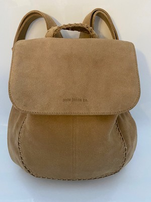 tan suede backpack
