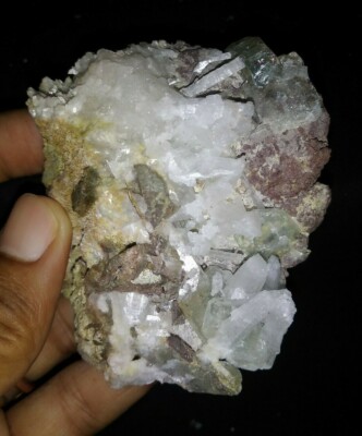 clear glassy apophyllite with scolecite crystal mineral specimen 927