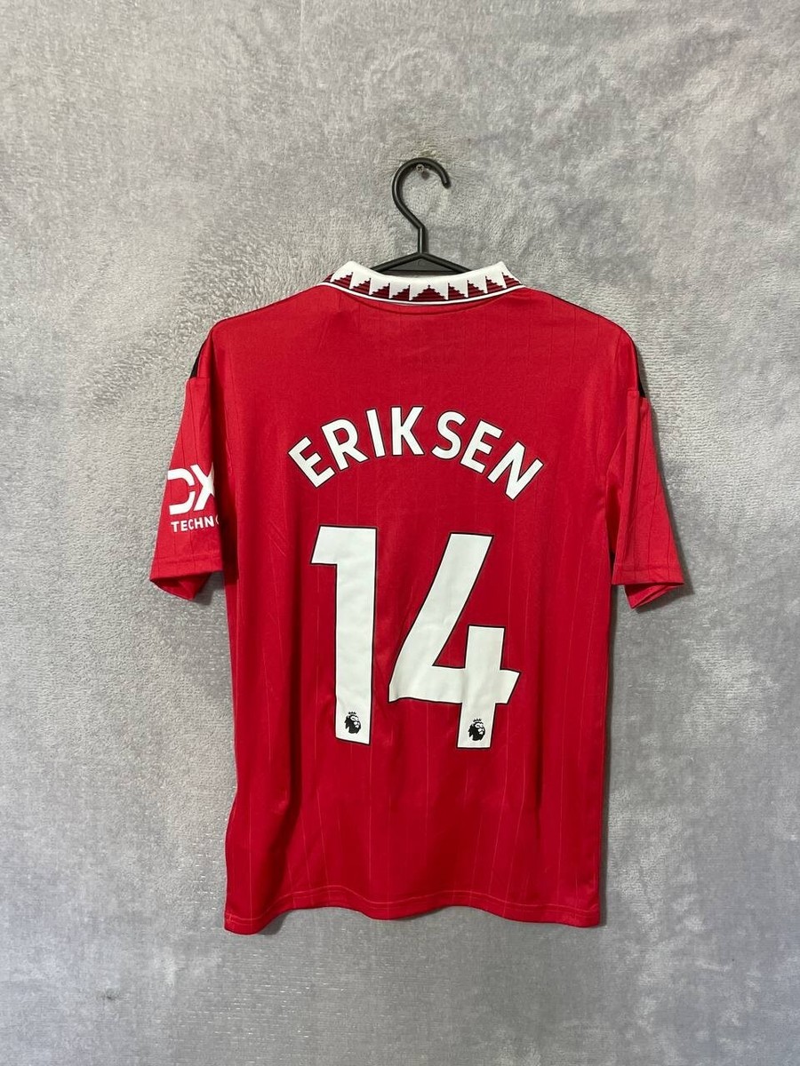 Eriksen #14 Manchester United Jersey Home Football Shirt Red