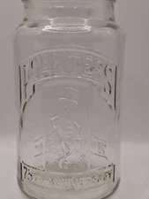 1981 Planters Peanuts 75th Anniversary Glass Jar - NO LID