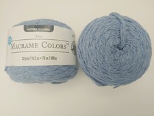 Loops and Threads Macrame Colors Yarn Lot of Cornflower Blue Cotton Jumbo