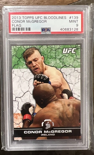 2013 TOPPS UFC BLOODLINES FLAG IRELAND CONOR MCGREGOR #139 ROOKIE RC /188 PSA 9