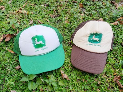 brown john deere hat