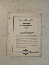 Vintage 1980 Briggs & Stratton 421400-421499 Illustrated Parts List