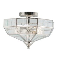 Wandleuchte Lampe Messing Glas Nickel B 32 Cm Flurleuchte 2 Flammig