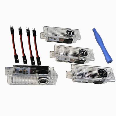 4PCS LED Door Puddle Lights Replace Courtesy Shadowloggos Projector Fit for BMW