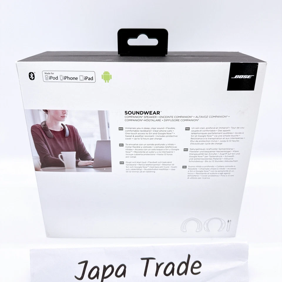 Bose Soundwear Companion Wireless Wearable Speaker Black Bluetooth Box - Image 3 of 4