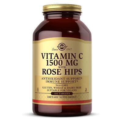 Solgar Vitamin C 1500 mg with Rose Hips 180 Tablets