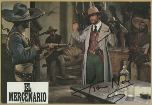 Franco Nero - Italian actor - Django - Signed large French lobbycard - COA