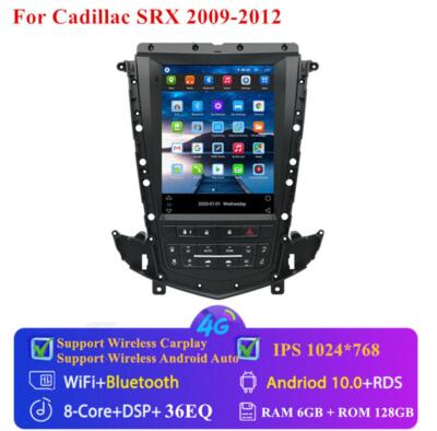 For Cadillac SRX 2009-12 Carplay Android Stereo Radio GPS WiFi Head Unit 6+128GB
