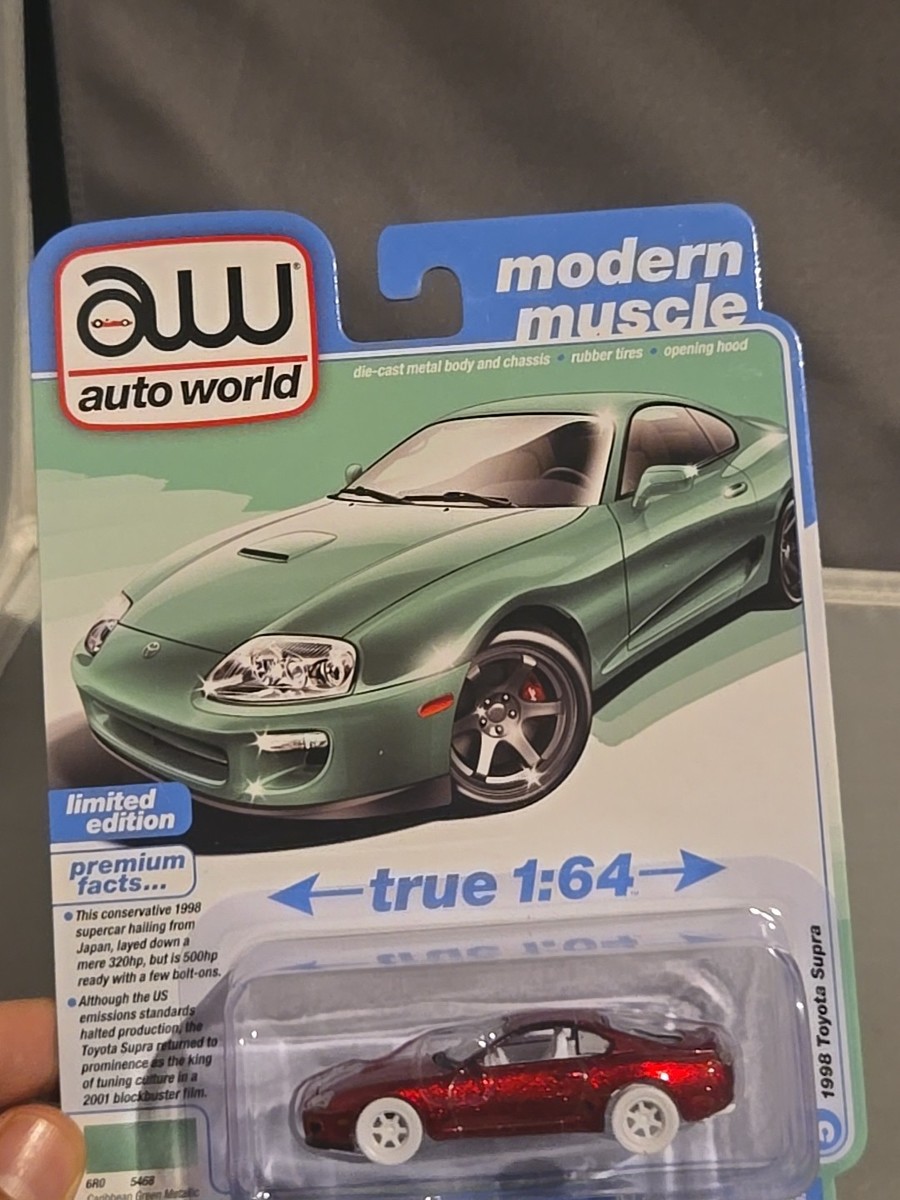 AUTO WORLD Ultra Red Chase 1998 TOYOTA SUPRA 1/64 2025 | eBay