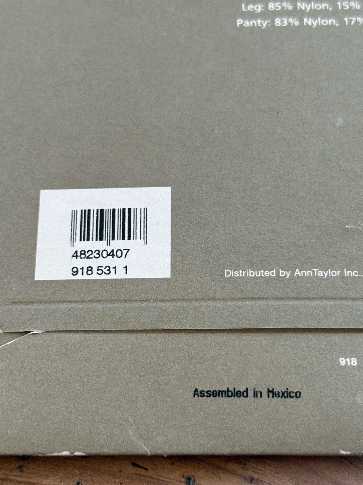 ANN TAYLOR LOFT Control Top Pantyhose~Size 1~CHAMPAGNE Sheer New