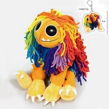 New 11" Smiling Devil Lion Plush Toy Cute Horror Character Gift Include keychain
