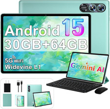 2026 Android 15 Tablet, 10 Inch Tablets with Gemini AI, 30GB 64GB 1TB Expand, 2-