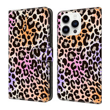 For Various Phone Girls Leopard Print Magnetic Card Wallet Case Flip Stand Cover