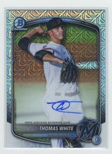 2025 Bowman Chrome Mega Box Thomas White Prospect Auto Mojo Refractor #BMA-TW