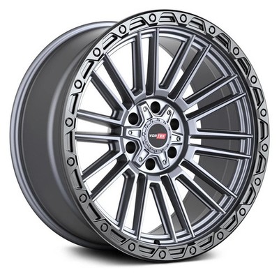 Vortek VRT-604 ZEUS Wheels 17x9 (-12, 6x139.7, 106.1) Titanium Rims Set of 4