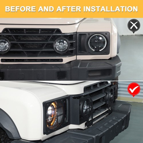 Front Headlight Fog Lamp Guard Protection Cover For INEOS Grenadier 2022-2026 - Picture 23 of 23
