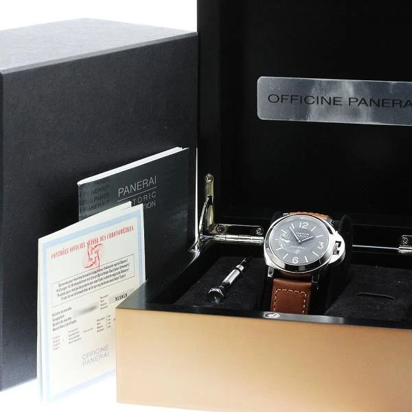 Panerai — Officine Panerai Luminor Marina PAM00005 44mm SS Black Dial Watch #C12357