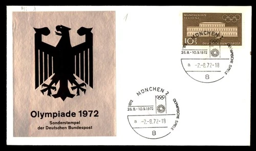 Mayfairstamps Germany FDC 1972 Olympic Rings and Building First Day Cover aaw_92