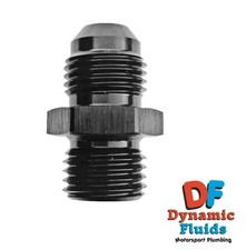 (AN6) -6 M12 x 1.25 Metric Straight Aluminium Adaptor Anodised Black 