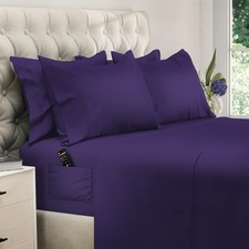 King Size Sheets Set - 6 pcs Breathable Cooling Bed Sheets - up to 15" Deep P...