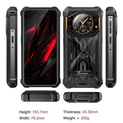 5,45''Mini Robust Smartphone FOSSiBOT F101 PRO 15GB+128GB 10600mAh Android 15 NFC