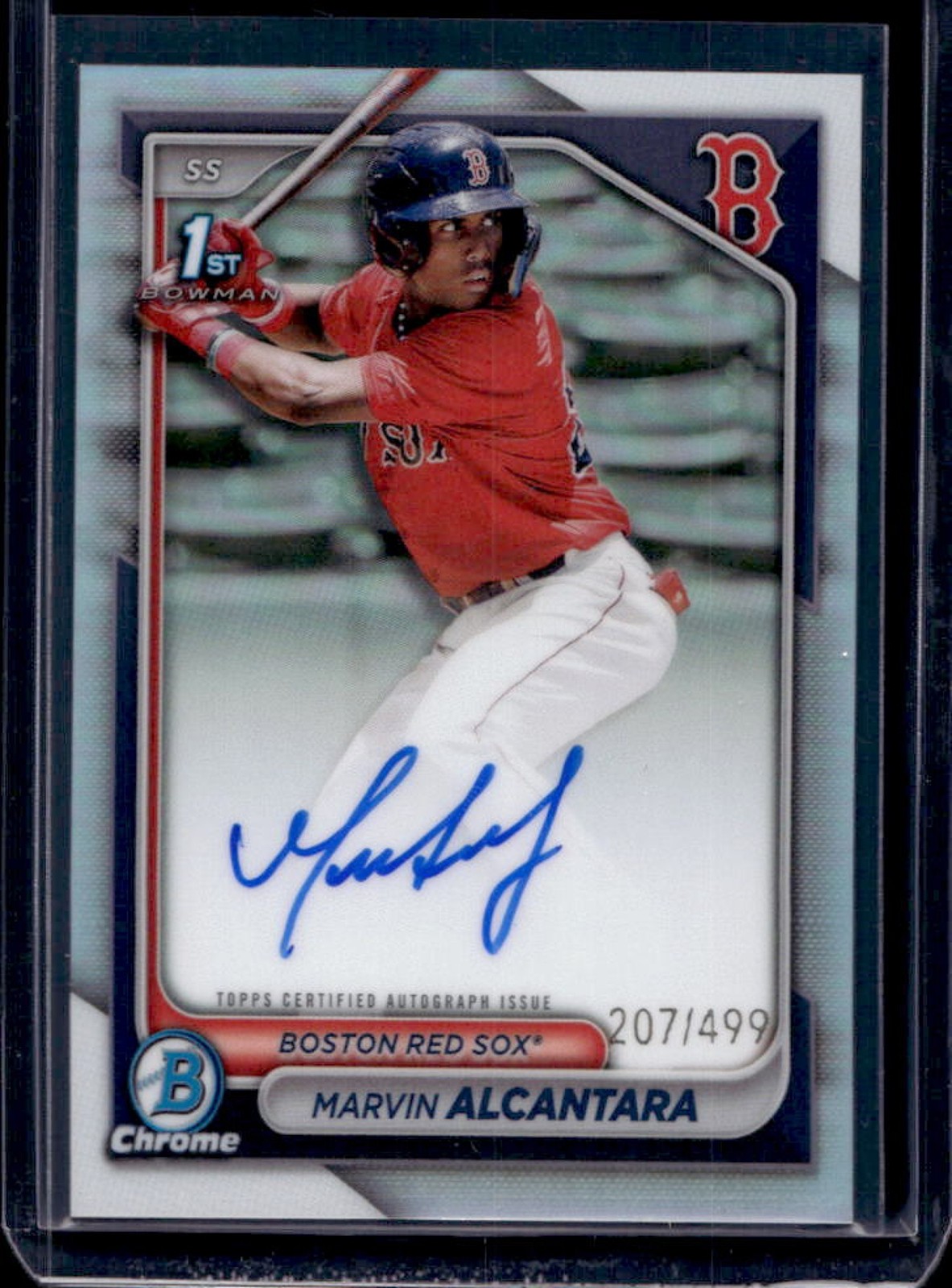 2024 Bowman Chrome Marvin Alcantara Auto Refractor 1st #207/499 Red Sox