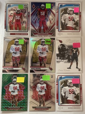 2024 DARIUS ROBINSON ROOKIE LOT OF 9 ARIZONA CARDINALS SOME SPs 