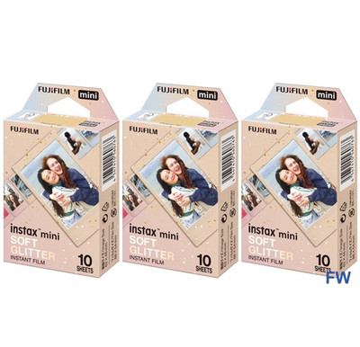 Fujifilm Instax Mini Soft Glitter Film 3er Pack 30 Bilder Gold Glitzer 12 11 EVO