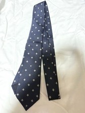 Gucci Navy Silk Bee Star Pattern Tie Used Excellent Condition
