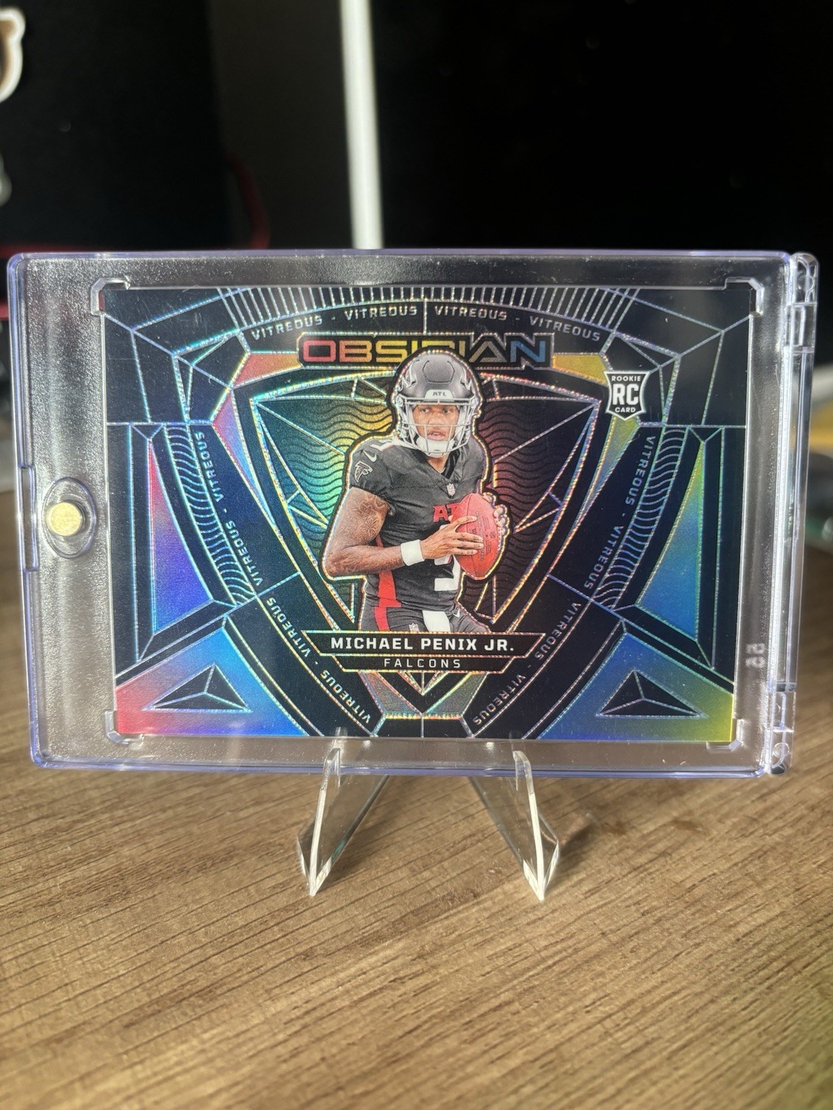 2024 Panini Obsidian Michael Penix Jr. Vitreous Case Hit SSP Rookie CLEAN!
