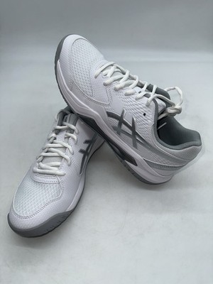Retail Return Asics Gel-Dedicate 8 Silver 1042A237 Wmn Size 9 LACE STAIN