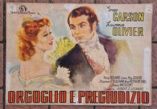 ORGOGLIO E PREGIUDIZIO LAURENCE OLIVIER  GREER GARSON FOTOBUSTA ORIGINALE  1949