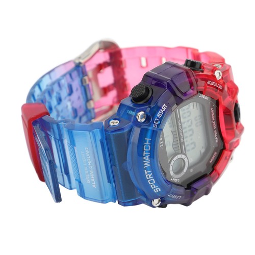 Reloj Digital Luminoso Redondo A Prueba de Agua Multifunción Cuenta Regresiva Electrónico FFW - Imagen 7 de 24
