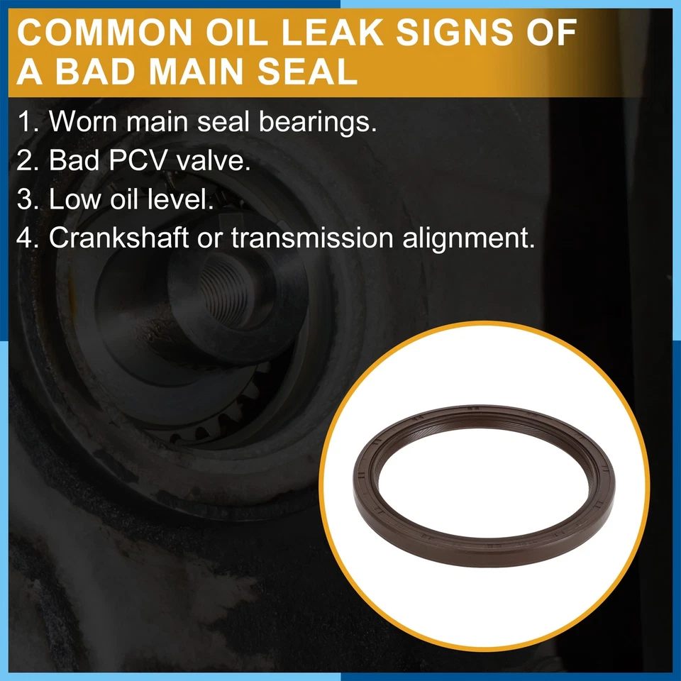 Sello de aceite del cigüeñal trasero del motor apto para Mitsubishi apto para sello principal DODGE Foto 3 de 4