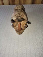 Toys R Us Vintage Animal Alley Googlie Eye Rhinoceros Hand Puppet Soft