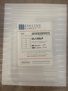 4” x 2" Rectangle Weatherproof Labels for Laser Printer 109  Sheets