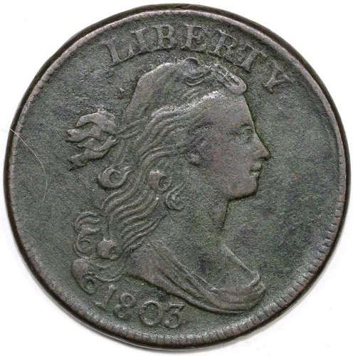 1803 Draped Bust Large Cent — photo from another recent sale