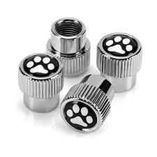 Car Alloy Steel Tire Valve Stem Caps 4 Pack Universal Dog Paw Car White Paw Car Alloy Steel Tire Valve Stem Caps 4 Pack Universal Dog Paw Car White Paw