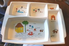 Vintage Anacapa 1987 Melamine Ware Children's Divided Plate No. 905-1 VTG