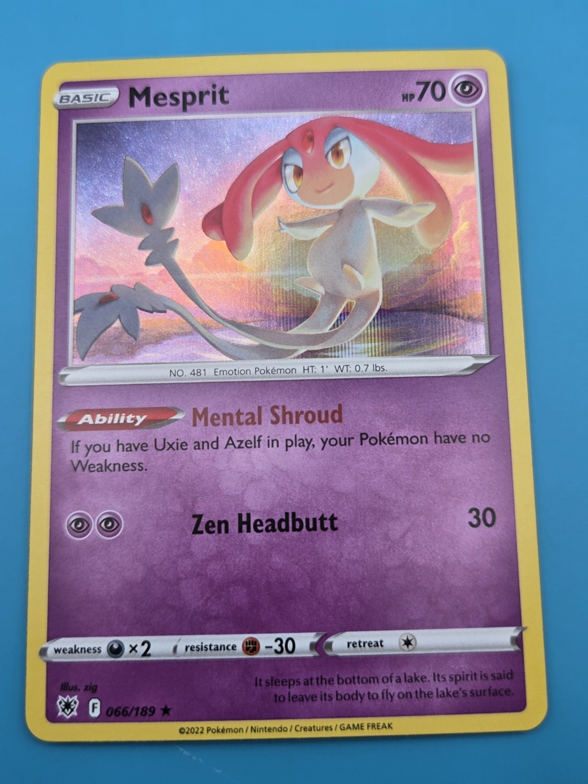 Mesprit 66/189 Holo TCG Pokemon NM