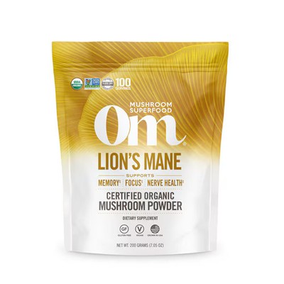 Worldwide 2 X OM Lion's Mane Mushroom Superfood Powder -- 7.05 oz