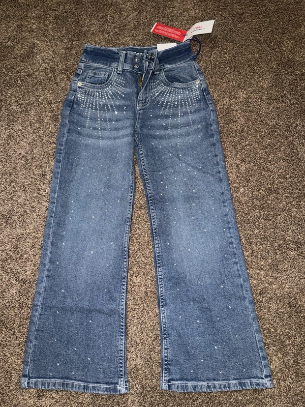 Limited Too Girls Jeans NWT Flare Size 7 Medium Wash
